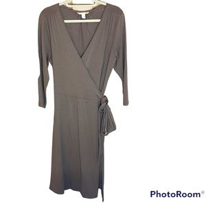 Banana Republic Taupe Knit Wrap Dress